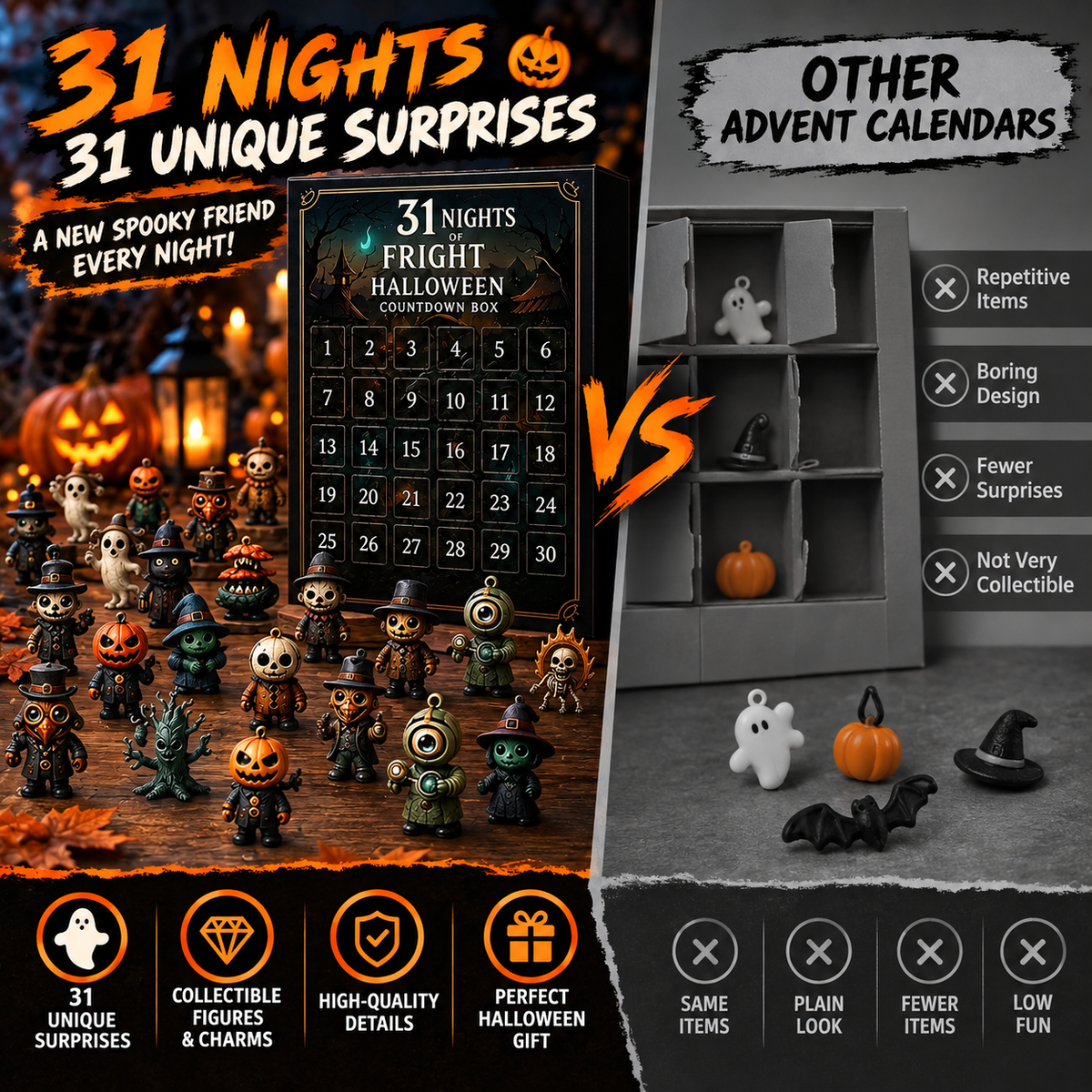 Halloween Countdown Calendar – 31 Days of Surprise Mini Toys