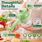 4-in-1 Rechargeable Electric Food Chopper & Slicer | Cordless One-Touch Kitchen Prep Tool