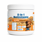 8-in-1 Dog Multivitamin Soft Chews – Joint, Gut, Skin & Coat Support – Chicken Flavor, 120 Count
