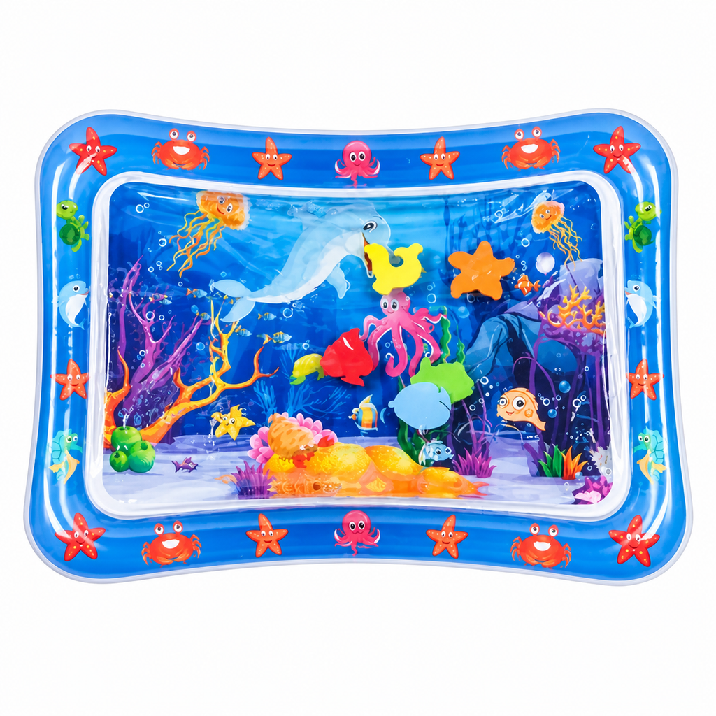 Interactive Cat Cooling Water Mat | Inflatable Summer Play Pad with Floating Toys