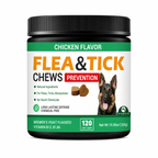 Daily Skin, Coat & Digestive Support Soft Chews for Dogs – Flaxseed, Brewer’s Yeast & Neem – Chicken Flavor, 120 Count