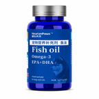 Deep-Sea Omega-3 Fish Oil Softgels for Dogs & Cats – EPA + DHA Skin, Coat, Joint, Heart, Brain & Vision Support – 60 Count