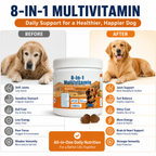 8-in-1 Dog Multivitamin Soft Chews – Joint, Gut, Skin & Coat Support – Chicken Flavor, 120 Count