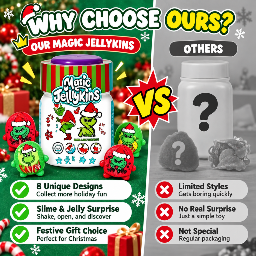 Christmas Slime & Jelly Surprise Jar | Mystery Collectible Figure Toy