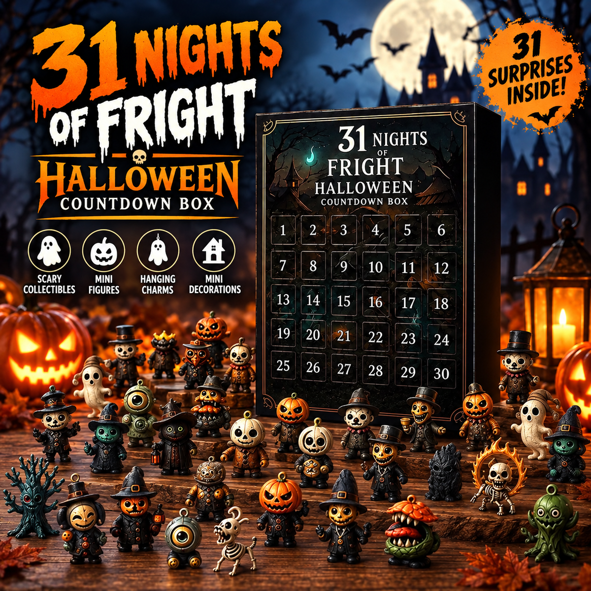 Halloween Countdown Calendar – 31 Days of Surprise Mini Toys