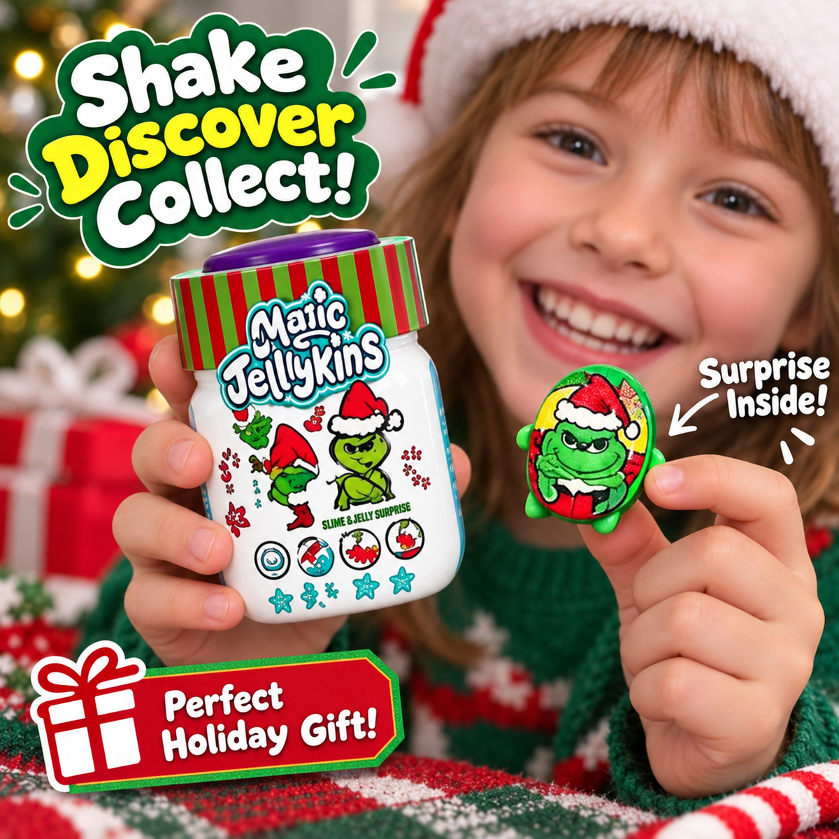 Christmas Slime & Jelly Surprise Jar | Mystery Collectible Figure Toy