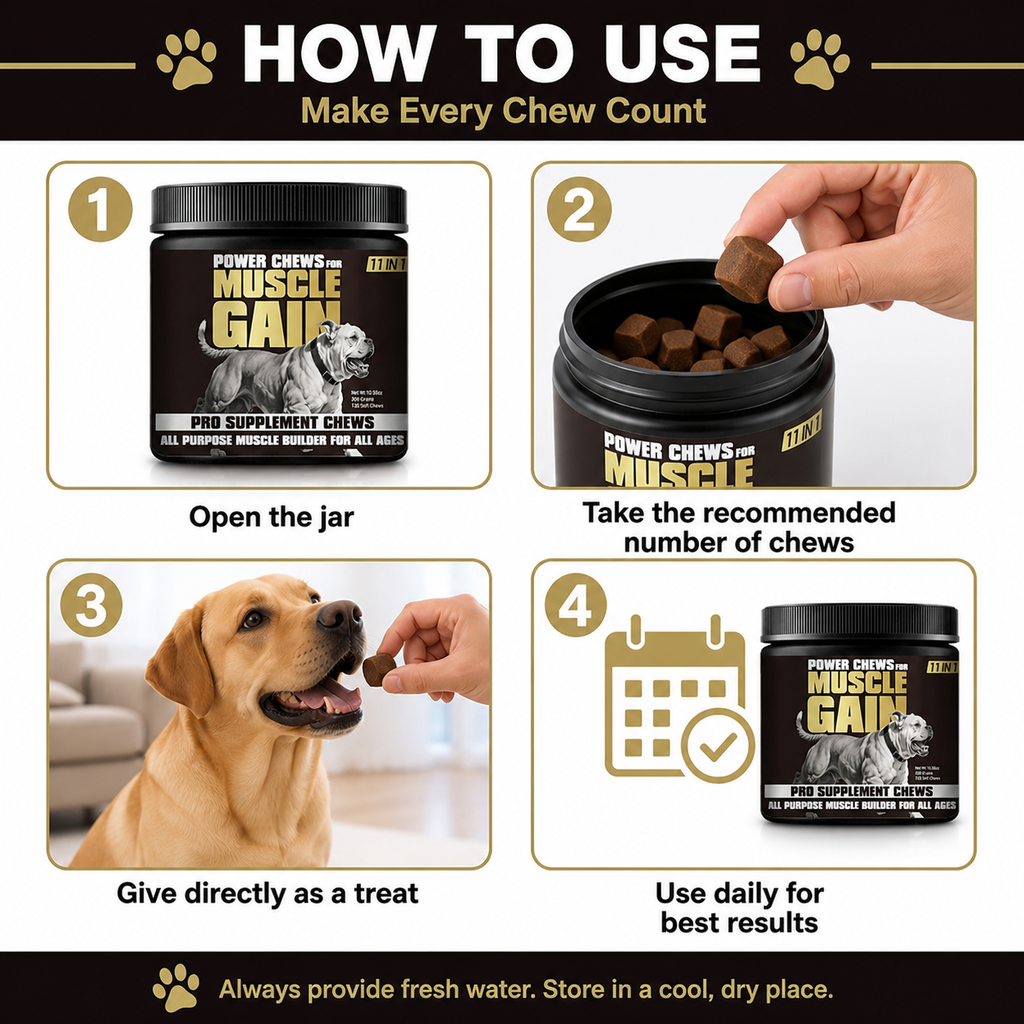 Muscle, Performance & Joint Support Soft Chews for Dogs – Chicken, Collagen & Flaxseed Oil for Mobility, Skin & Coat – 120 Count