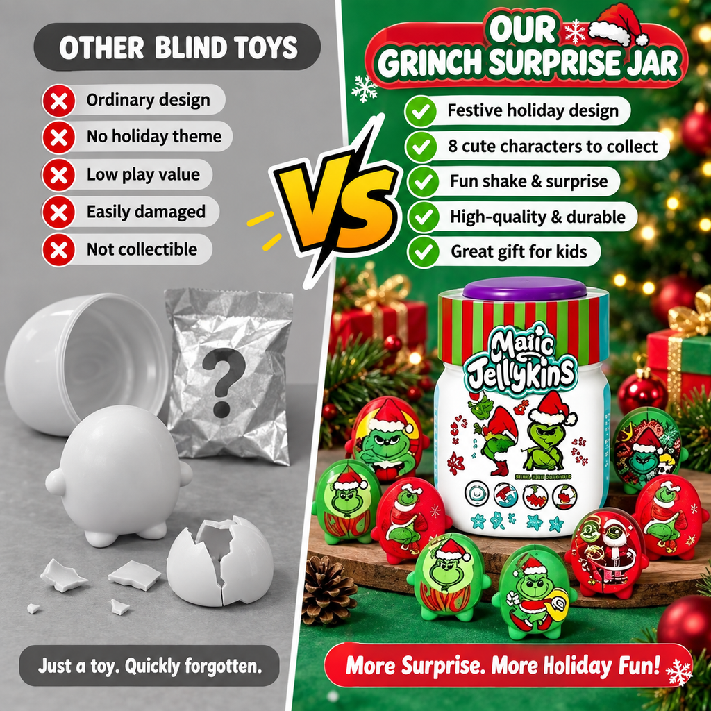 Christmas Slime & Jelly Surprise Jar | Mystery Collectible Figure Toy