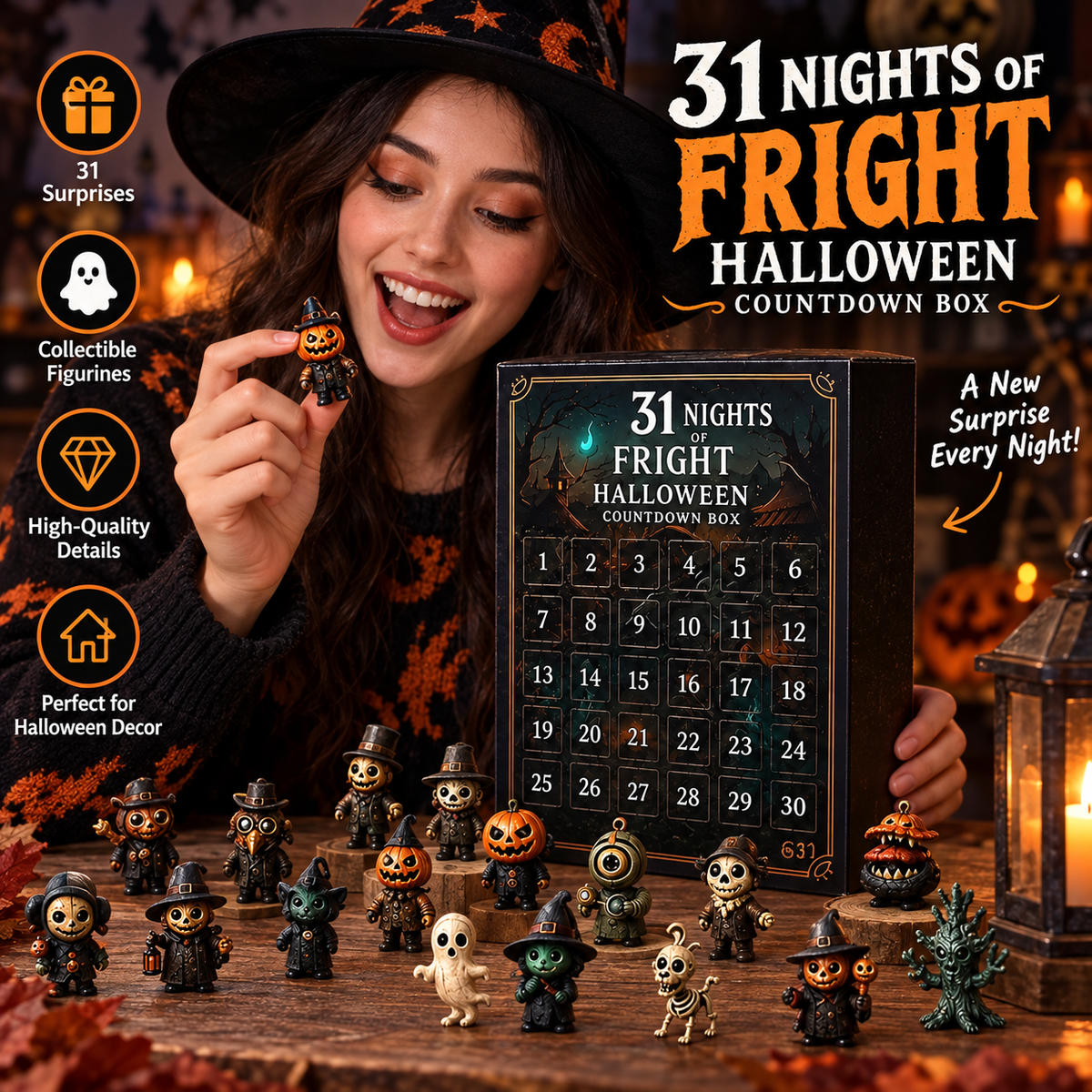 Halloween Countdown Calendar – 31 Days of Surprise Mini Toys